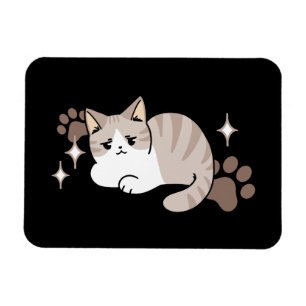 Relaxed & Lazy Vibes for Cat Lovers Design Magnet