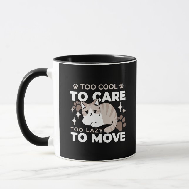 Relaxed & Lazy Vibes for Cat Lovers Design Mug (Left)