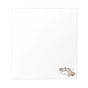 Relaxed & Lazy Vibes for Cat Lovers Design Notepad