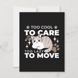 Relaxed & Lazy Vibes for Cat Lovers Design Postcard