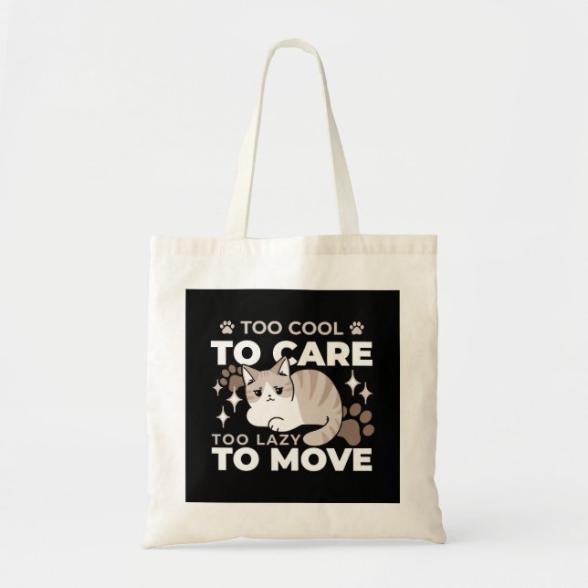Relaxed & Lazy Vibes for Cat Lovers Design Tote Bag (Front)