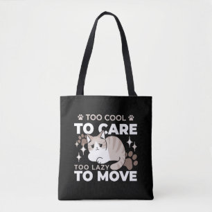 Relaxed & Lazy Vibes for Cat Lovers Design Tote Bag