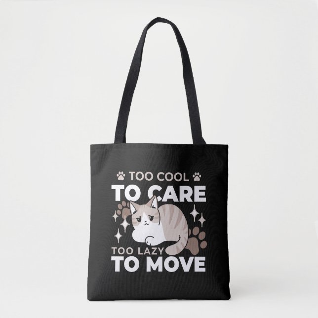 Relaxed & Lazy Vibes for Cat Lovers Design Tote Bag (Front)