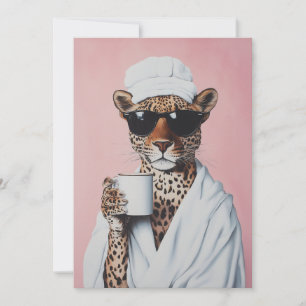 Relaxed Leopard Morning Vibes Invitation