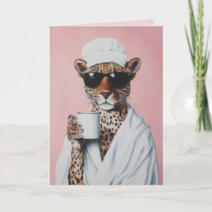 Relaxed Leopard Morning Vibes Invitation