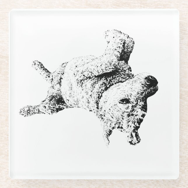 Relaxed Lines of Humour Glass Coaster (Front)