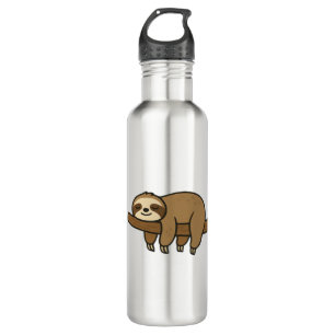 Relaxed Sloth on Branch Retro Logo Classic T-Shirt 710 Ml Water Bottle