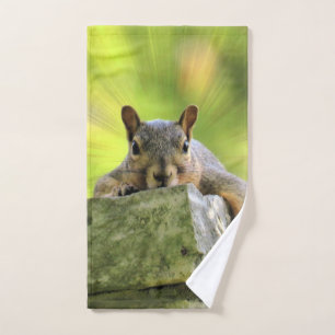 Relaxed Squirrel Bath Towel Set