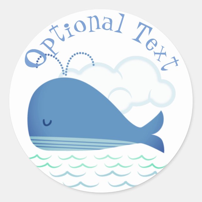Relaxed Whale  Classic Round Sticker (Front)