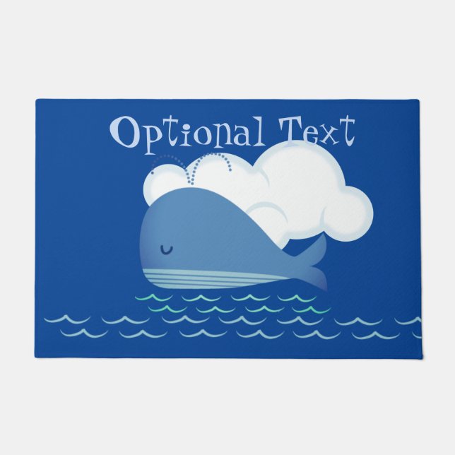 Relaxed Whale  Doormat (Front)