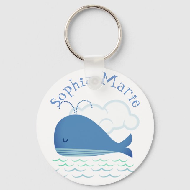 Relaxed Whale Keychain (Front)