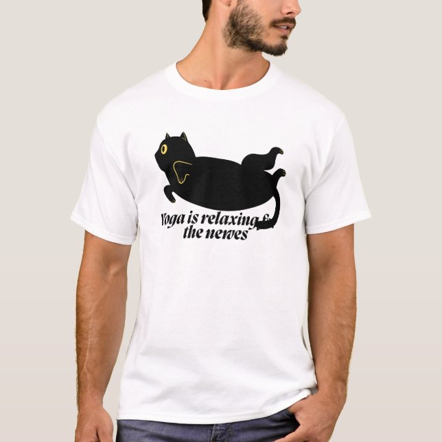 Relaxed Yoga Pose Zen Mindfulness Design T-Shirt (Front)