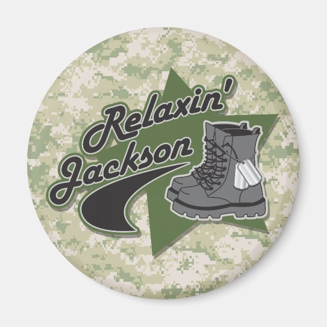 Relaxin' Jackson Magnet (Front)