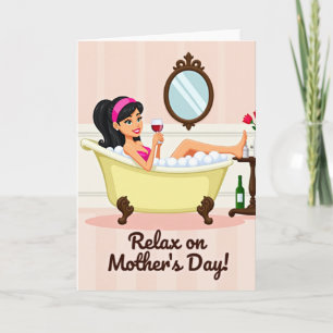 Relaxing Bath Mothers Day Card