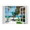 Relaxing Beach and Ocean Faux Window View