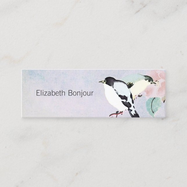 Relaxing Birds ~ Calling Card Asian Nature (Front)