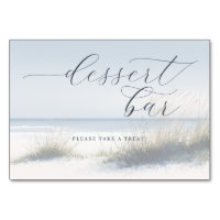 Relaxing Blue Beach Dessert Bar Sign