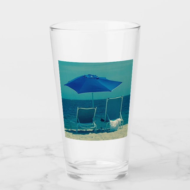 Relaxing Blue Beach Sand 4Tara Glass (Front)