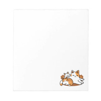 Relaxing Cat Art - 'Laze Furr Days' for Cat Lovers Notepad
