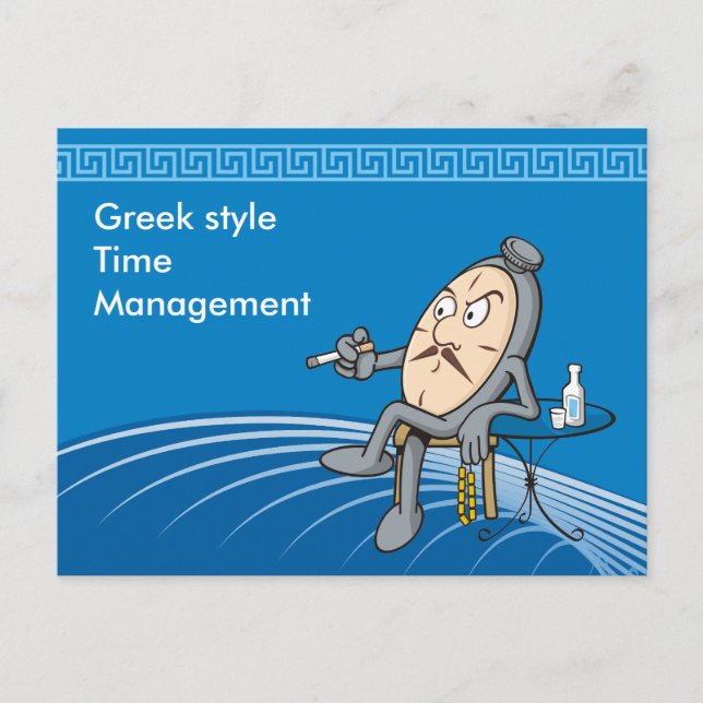 Relaxing clock postcard (Front)