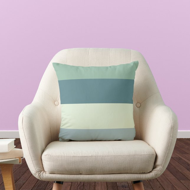 Relaxing Colours Stripes Throw Pillow (Creator Uploaded)