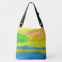 Relaxing Cool Sunny Yellow Coral Abstract Art
