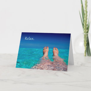 Relaxing Feet in Ocean Retirement Card