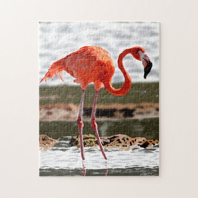 Relaxing Flamingo Jigsaw Puzzle (Vertical)