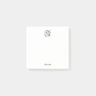 Relaxing floral self care  post-it notes