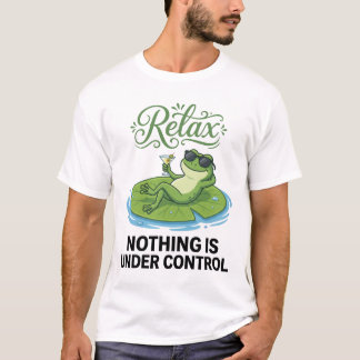 Relaxing Frog on Lily Pad T-Shirt