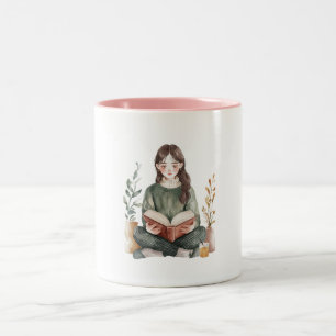 Relaxing Girl Boss Two-Tone Coffee Mug
