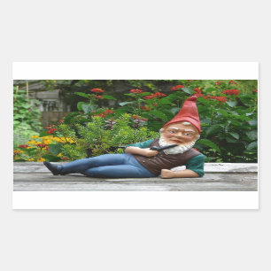 Relaxing Gnome with Santa Cap Sticker