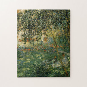 Relaxing in Garden Argenteuil Monet Fine Art Jigsaw Puzzle