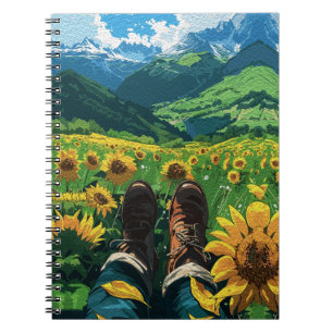 Relaxing in Sunflower Paradise Notebook