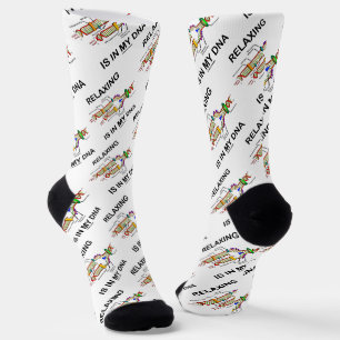 Relaxing Is In My DNA Molecular Biology Humour Socks