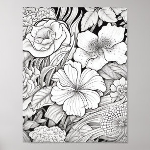 Relaxing Landscape Colouring Poster