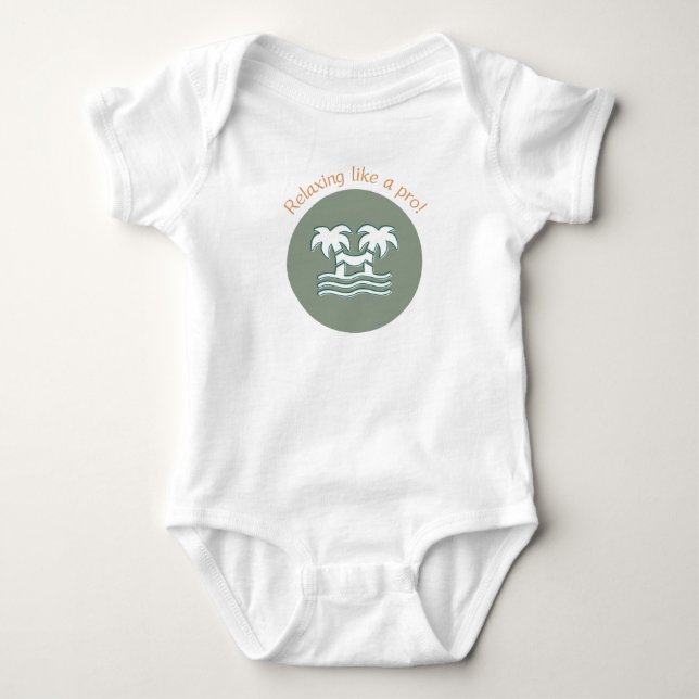 Relaxing Like a Pro Baby Bodysuit (Front)