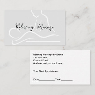 Relaxing Massage Appointment Reminder Cards
