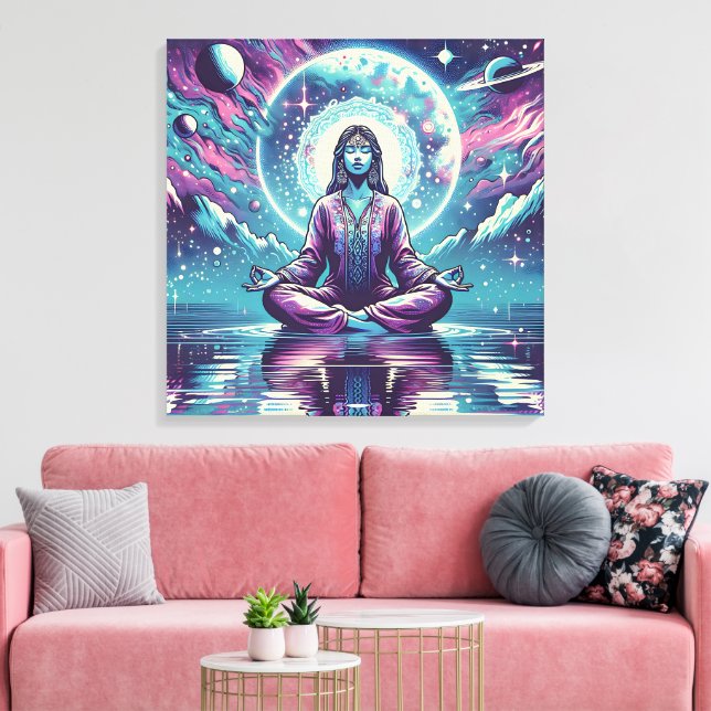 Relaxing Meditation Space and Reflection Canvas Print (Insitu(LivingRoom))