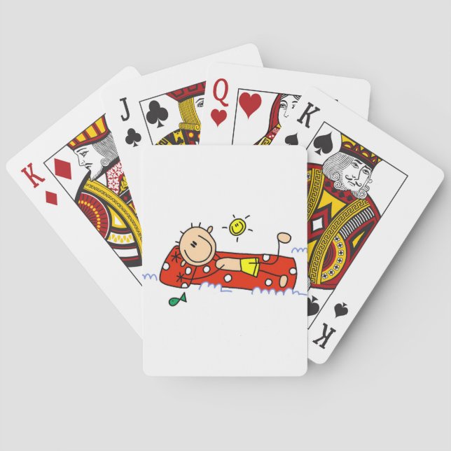 Relaxing on Air Mattress Playing Cards (Back)