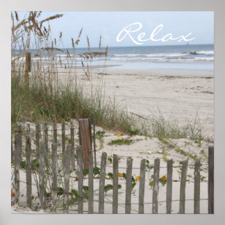 Relaxing on the Beach Poster