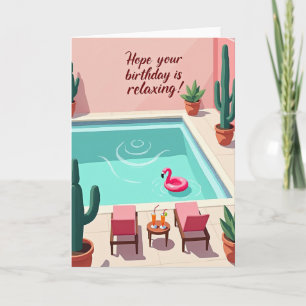 Relaxing Poolside Card