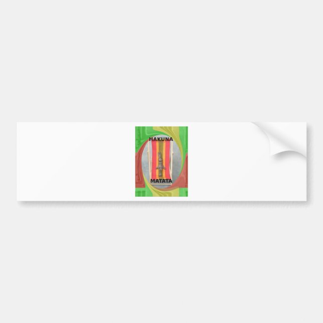 Relaxing Rabbit Vector Artwork Print Design Bumper Sticker (Front)