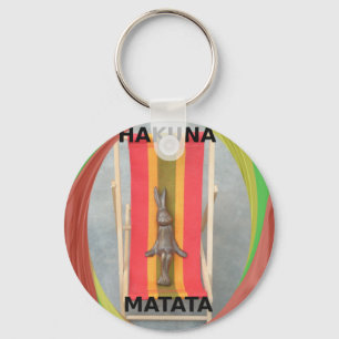 Relaxing Rabbit Vector Artwork Print Design Keychain