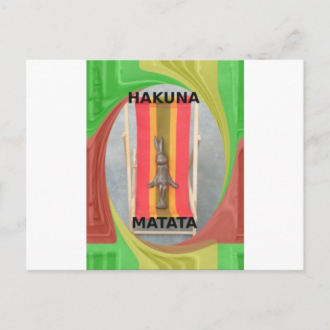 Relaxing Rabbit Vector Artwork Print Design Postcard (Front)