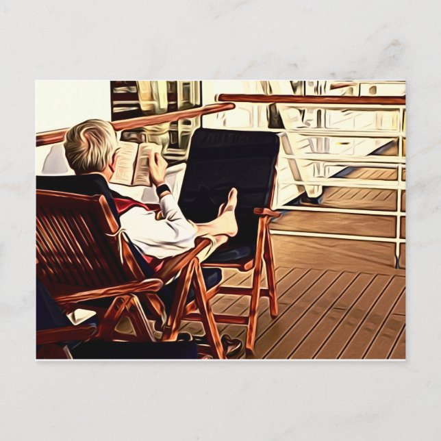 Relaxing Reader - postcard (Front)