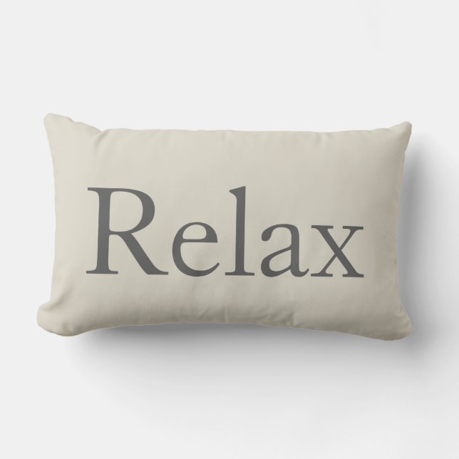 Relaxing Relax Throw Pillow Guest Room Decor (Front)