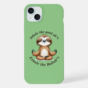 Relaxing Sloth Meditation iPhone 15 Plus Case