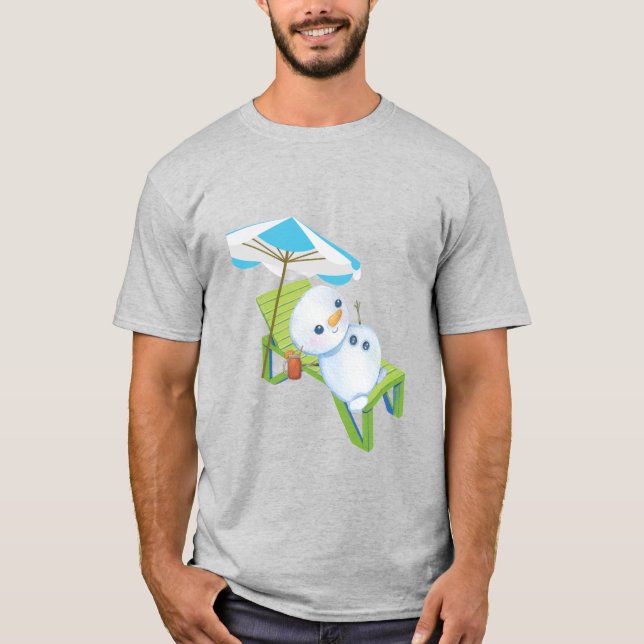 Relaxing Snowman T-Shirt (Front)