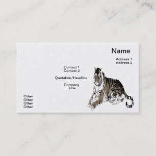 Relaxing Tiger Business Card